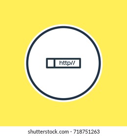 Vector Illustration Of Web Address Outline. Beautiful Internet; Web Element Also Can Be Used As Link Element.