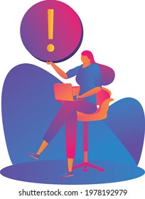 Vector illustration for web banners or landing pages. With entrepreneurs creating social media content on notebooks, Networks of connected interactive devices. Internet, broadcast media.