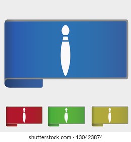 Vector illustration web bookmark - brush