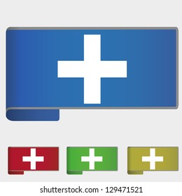 Vector illustration web bookmark - plus