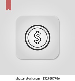 Vector illustration web button money icon