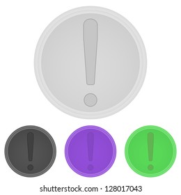 Vector illustration web  buttons  - exclamation