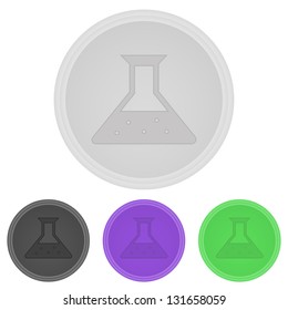 Vector illustration web  buttons  - flask