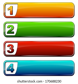 vector illustration of web buttons on white background