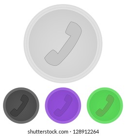 Vector illustration web  buttons  - phone