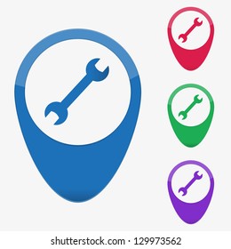 Vector Illustration Web Buttons Pointer - Panner