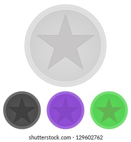 Vector illustration web  buttons  - star