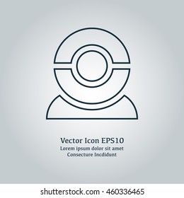 Vector illustration of web camera icon