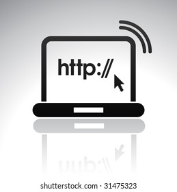 Vector illustration of web connect icon.