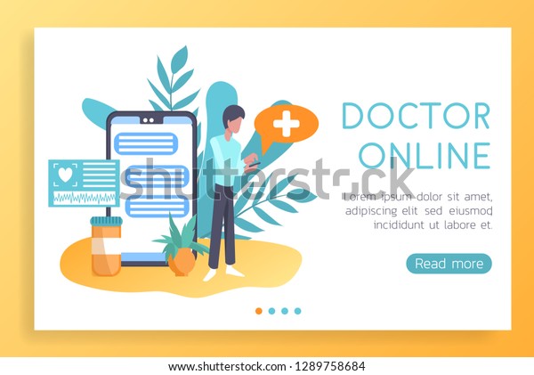 Download Vector Illustration Web Design Mockup Medical Stock Vector Royalty Free 1289758684