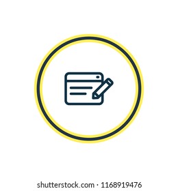 Vector illustration of web design service icon line. Beautiful advertising element also can be used as blogging icon element.