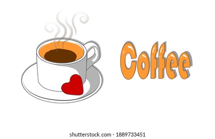 Vector illustration for web design, websites, design, printing. Cofee.