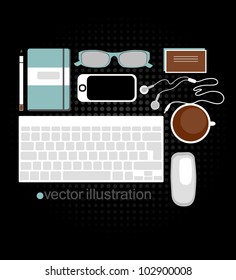 vector illustration of web designer tools