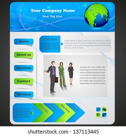 vector illustration of web designing for business website with corporate people