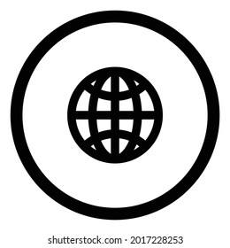 Vector illustration of web icon black color