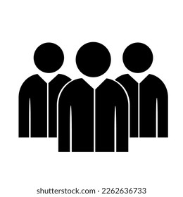 Vector illustration, web icon. A group of people. Isolated on a white background.