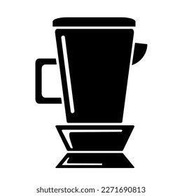 Ilustración vectorial, icono web. Mezclador, mezclador. Diseño plano. Aislado sobre un fondo blanco.