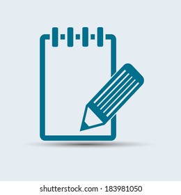  Vector illustration  web icon of notes 