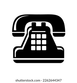 Vector illustration, web icon. A phone with a handset. Isolated on a white background.