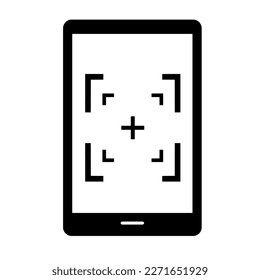 Vector illustration, web icon. Phone screen. Flat design. Isolated on a white background.
