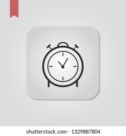 Vector illustration web icon push-button alarm clock