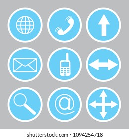 Vector illustration web icon set. and background