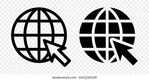 Vector illustration of Web icon set isolated on transparent background