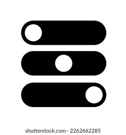 Vector illustration, web icon. Slider switch. Isolated on a white background.