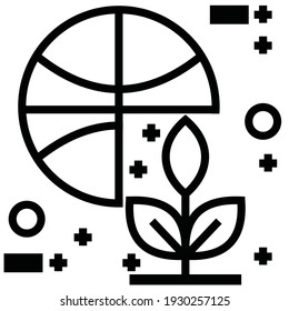 Ilustración vectorial de la plantilla de icono web con la representación de icono de hoja editable del estilo de línea. 4000x4000 píxeles perfectos.