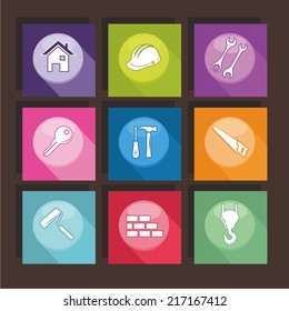 Vector illustration of a web icons building