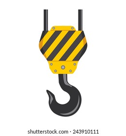 Vector illustration of a web icons - crane hook color
