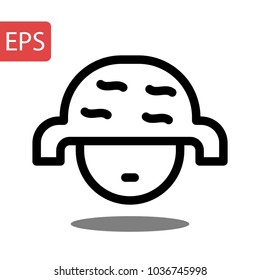 Vector illustration of a web icons - safety helmet, hard hat