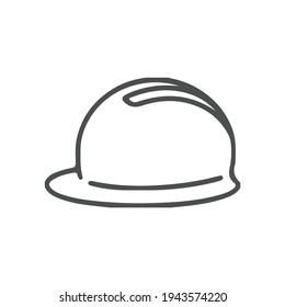 Ilustración vectorial de iconos web - casco de seguridad, sombrero duro