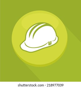 Vector illustration of a web icons - safety helmet, hard hat