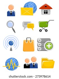 Vector illustration of a web icons set
