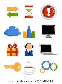 Vector illustration of a web icons set