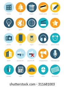 Vector illustration of a web icons set 