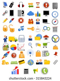 Vector illustration of a web icons set