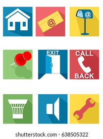 Vector illustration of a web icons set