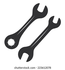 Vector illustration of a web icons - wrench