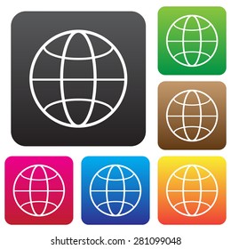 Vector illustration of a web icons-internet for used.Thin line.