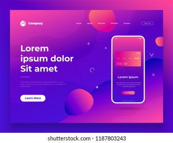 Vector illustration of web page design for website and mobile website development. Background design.