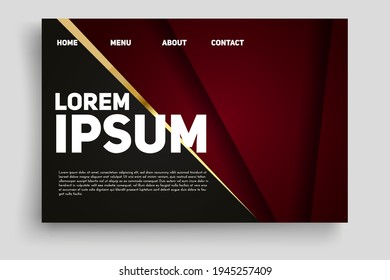 Vector illustration of web page design templates with Luxury background for online shopping, digital marketing, teamwork. Modern vector illustration concepts for website and mobile website development