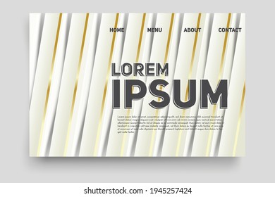 Ilustración vectorial de las plantillas de diseño de páginas web con fondo de lujo para compras en línea, marketing digital, trabajo en equipo. Conceptos modernos de ilustración vectorial para el desarrollo de sitios web y sitios web móviles