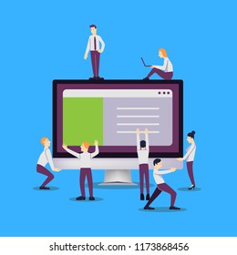 Vector illustration - web site development in flat style.