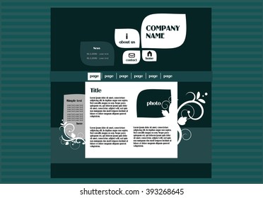 Vector illustration of web template for company