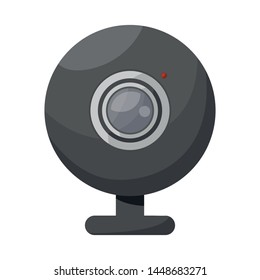 Vector illustration of webcam and video icon. Set of webcam and chat vector icon for stock.