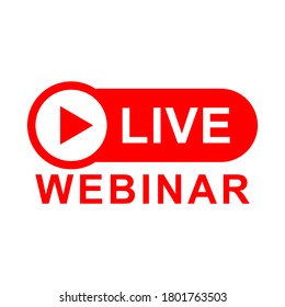 Vector illustration of the webinar live broadcast graphic. Good to use web design, live broadcast on social media.