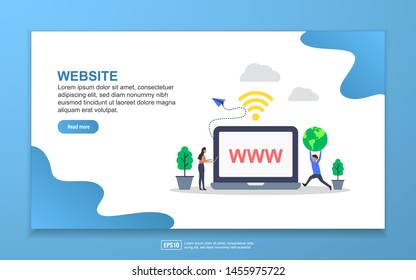 Vector illustration of website concept with tiny people character. Easy to edit and customize