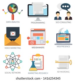 Vector illustration of website design concept & responsive, graphic interface - internet technology. " web design " digital interface. creative digital media layout